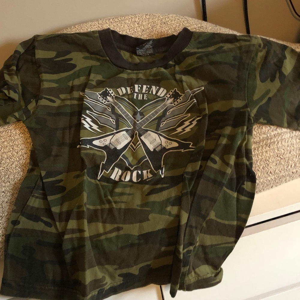 Kids Camo T-Shirt - Defend the Rock Graphic